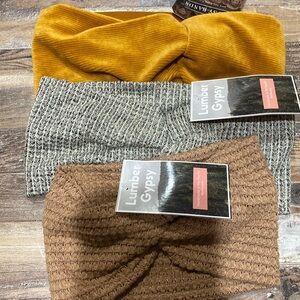 Lumber gypsy textured headbands lot of 3